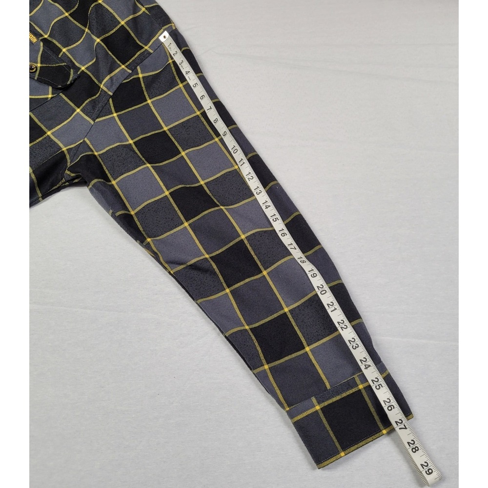 Dixxon Form and Function Flannel Men's 3XL Black Gray Plaid w/ Yellow Stripes - Picture 10 of 10